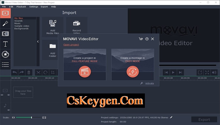 Movavi Video Editor Activation Key